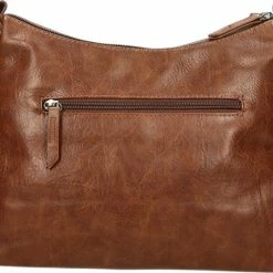 Korting 🌟 Enrico Benetti Caen Schoudertas Dames Leer Look - Cognac Bruin 💯 -Tassen-Dames Winkel 550x429