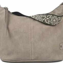 Tassen-Dames Winkel 22 Beste Pirce ⌛ I'm Dutch Grijs Schoudertas Palma Met Geweven Band 🧨