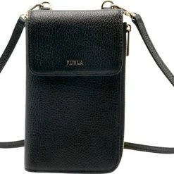 Beste Verkoop ❤️ Furla Babylon Mini Vertical Dames Crossbodytas - Black 😀