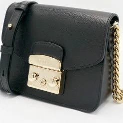 Beste Verkoop 😉 Furla Dames Schoudertassen Metropolis Mini Crossbody - Zwart 🧨 -Tassen-Dames Winkel 550x432
