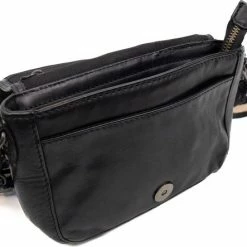 Begroting 🧨 Bear Design Giulia Leren Schoudertas / Kleptas - Zwart 🌟 -Tassen-Dames Winkel 550x443 7