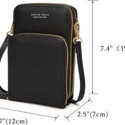 Promo ❤️ Topco Dames Telefoontas - Zwart 💯 -Tassen-Dames Winkel 550x445 2