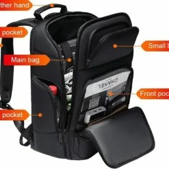 Promo 😍 Fenruien Rugtas - 17 Inch - Laptop Rugzak - USB-aansluiting - Waterafstotend - Zwart - Incl. Smart Thermosfles 🧨 -Tassen-Dames Winkel 550x452 3