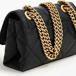 Nieuw ❤️ Guess Abey Girlfriend Satchel Dames Schoudertas - Zwart 🔔 -Tassen-Dames Winkel 550x458 1