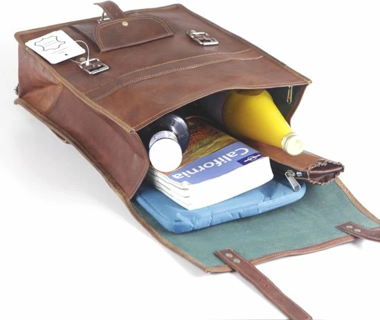 Top 10 🔥 Oncedoce Rugtas 15,4 Inch “Tenerife” – Rugzak - Bruin Echt Leer Laptoptas - Unisex Vintage Design ⭐ 7 Top 10 🔥 Oncedoce Rugtas 15,4 Inch “Tenerife” – Rugzak - Bruin Echt Leer Laptoptas - Unisex Vintage Design ⭐ - Afbeelding 5