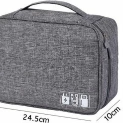 Nieuw 🎁 QY Kabel Organizer Tas, Multifunctionele Opbergtas Voor Elektronica En Accessoires - Grijs ✨ -Tassen-Dames Winkel 550x465