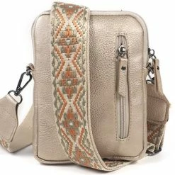 Beste deal ⌛ Champagne Telefoontasje - Met Geweven Tassenband - Crossbody Tasje - Schoudertas - I'm Dutch 🎉 -Tassen-Dames Winkel 550x471 5