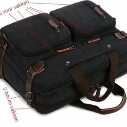Kopen 🔥 Merkloos Multifunctionele Comfortabele Laptoptas 3-in-1 Rugtas - Schoudertas - Voor 17-inch Laptop Formaat - Zwart ✨ -Tassen-Dames Winkel 550x475 5