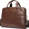 Uitgang ⌛ Laptoptas 14 Inch Schoudertas Heren Handtas Dames Waterdichte Tas Leder Coffee - Urban U® 😉 -Tassen-Dames Winkel 550x476 5