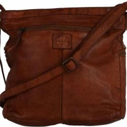 Top 10 🔥 Bear Design Medium Schoudertas / Crossbody Tas Dames - Leer - Cow Lavato - Cognac 😉 -Tassen-Dames Winkel 550x482 1