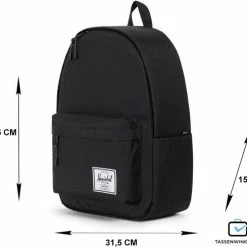Nieuw ❤️ Herschel Classic X-Large - Black / Ruime Rugzak Met 30L Opbergvolume - 15" Laptopvak - Twee Zijvakken Voor Drinkfles / Met Levenslange Fabrieksgarantie / Limited Lifetime Warranty / Zwart ✨ -Tassen-Dames Winkel 550x489 7