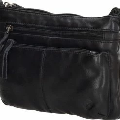 Beste Verkoop ⌛ Old West Paint Rock Kleine Leren Schoudertas - Zwart 🛒 -Tassen-Dames Winkel 550x490