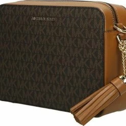 Uitgang 💯 Michael Kors Camera Bag M Dames Crossbodytas - Bruin 😀 -Tassen-Dames Winkel 550x490 4
