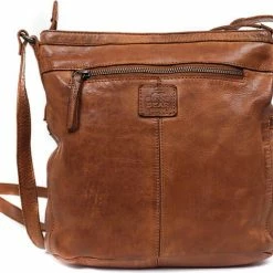 Top 10 🔥 Bear Design Medium Schoudertas / Crossbody Tas Dames - Leer - Cow Lavato - Cognac 😉 -Tassen-Dames Winkel 550x491 1