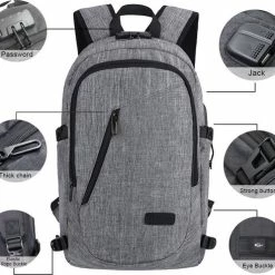 Beste deal 🌟 IGOODS - USB Computer Rugtas Met Lader - Waterdicht - Met Sleutelcode - 15,6 Inch - Grijs ⭐ 17 Beste deal 🌟 IGOODS - USB Computer Rugtas Met Lader - Waterdicht - Met Sleutelcode - 15,6 Inch - Grijs ⭐ -Tassen-Dames Winkel 550x491 3