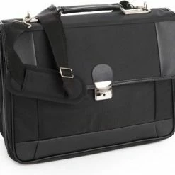 Groothandel 👏 Pacor Pamero Aktetas Stof Zwart - Laptoptas - Documententas - Werktas - Schooltas - Kantoortas - Schoudertas - Tas 🛒