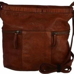 Top 10 🔥 Bear Design Medium Schoudertas / Crossbody Tas Dames - Leer - Cow Lavato - Cognac 😉 -Tassen-Dames Winkel 550x497 1