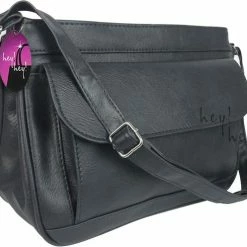 Coupon 😍 Nicole Brown Schoudertas Zwart, Ecoleder 22 X 30 Cm - Handtassen Dames - Schoudertassen Vrouw 😀 -Tassen-Dames Winkel 550x497 3