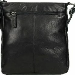 Korting ⌛ Old West Leren Schoudertas Zwart 🎉 -Tassen-Dames Winkel 550x499