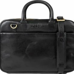Flash-uitverkoop ๐ Negotia Leather NEGOTIA Delta - Leren Laptoptas Heren En Dames 15,6 Inch - Aktetas - Werktas - Messenger Bag - 100% Luxe Top-Grain Leer - Zwart โจ