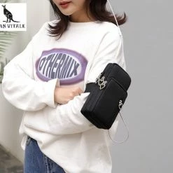 Kopen 👍 San Vitale® - Casual Telefoon Tas - Schoudertasje - Telefoontasje - Heuptas - Wandel/Sport/Mobiele Telefoon/Smartphone - Donker Blauw ⭐ -Tassen-Dames Winkel 550x504 5