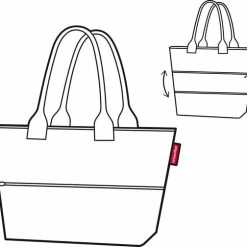 Goedkoopste 🤩 Reisenthel Shopper E1 Shopper - Schoudertas - Polyester - 12 Naar 18 L - Dots Zwart 🧨 -Tassen-Dames Winkel 550x504 6