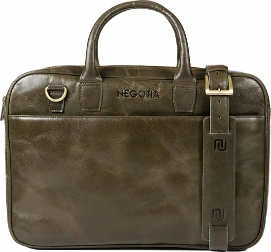 Promo ๐งจ Negotia Leather NEGOTIA Delta - Leren Laptoptas Heren En Dames 15,6 Inch - Aktetas - Werktas - Messenger Bag - 100% Luxe Top-Grain Leer - Groen ๐ 3 Promo ๐งจ Negotia Leather NEGOTIA Delta - Leren Laptoptas Heren En Dames 15,6 Inch - Aktetas - Werktas - Messenger Bag - 100% Luxe Top-Grain Leer - Groen ๐