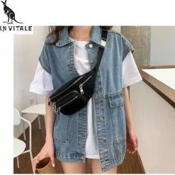 Flash-uitverkoop 🔔 San Vitale® - Heuptas - Schoudertas - Fanny Pack Met Riem/schouderband - Vegan Leer - Zwart ❤️ -Tassen-Dames Winkel 550x514 4