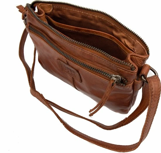 Beste Verkoop 🛒 Bear Design Kleine Schoudertas / Crossbody Tas Dames - Leer - Cow Lavato - Cognac 🔔 9 Beste Verkoop 🛒 Bear Design Kleine Schoudertas / Crossbody Tas Dames - Leer - Cow Lavato - Cognac 🔔 - Afbeelding 7
