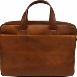 Promo 🛒 DSTRCT Lederen Business Laptoptas - 17 Inch Laptopvak Met Rits - Cognac - Luxe Volnerf Leder 🥰 -Tassen-Dames Winkel 550x522 6