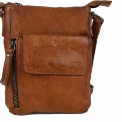 Beste Pirce 🌟 Bear Design Rija Leren Schoudertasje - Cognac 😍