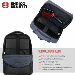 Beste deal 🧨 Enrico Benetti Belfast 62095 Laptoprugzak 15" - Zwart ❤️ -Tassen-Dames Winkel 550x527 5