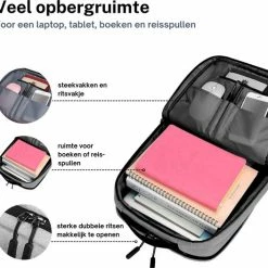 Goedkoop 👏 ZILOU® Rugzak - 15,6 Inch Laptop Rugtas - USB Poort - Waterafstotend - Grijs 🤩 -Tassen-Dames Winkel 550x527 7