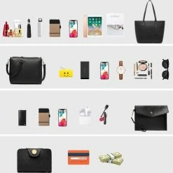 Groothandel ๐ฅฐ Miss Lulu Handtas | Crossbodytas | Clutch | Portemonnee - Damestas 4-delige Set - Kunstleer - Grote Capaciteit - Zwart (LG6931 BK) ๐ 16 Groothandel ๐ฅฐ Miss Lulu Handtas | Crossbodytas | Clutch | Portemonnee - Damestas 4-delige Set - Kunstleer - Grote Capaciteit - Zwart (LG6931 BK) ๐ -Tassen-Dames Winkel 550x529 3