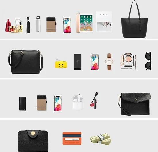 Groothandel ๐ฅฐ Miss Lulu Handtas | Crossbodytas | Clutch | Portemonnee - Damestas 4-delige Set - Kunstleer - Grote Capaciteit - Zwart (LG6931 BK) ๐ 8 Groothandel ๐ฅฐ Miss Lulu Handtas | Crossbodytas | Clutch | Portemonnee - Damestas 4-delige Set - Kunstleer - Grote Capaciteit - Zwart (LG6931 BK) ๐ - Afbeelding 6