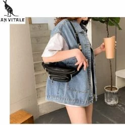 Flash-uitverkoop 🔔 San Vitale® - Heuptas - Schoudertas - Fanny Pack Met Riem/schouderband - Vegan Leer - Zwart ❤️ -Tassen-Dames Winkel 550x531 3