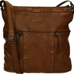 Top 10 🔥 Bear Design Medium Schoudertas / Crossbody Tas Dames - Leer - Cow Lavato - Cognac 😉 -Tassen-Dames Winkel 550x532