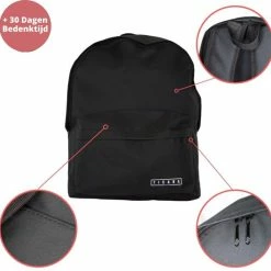 Korting 😀 Ticaba Taylor - Rugzak Voor School/Werk/Reizen - Rugtas Voor Dames/Heren En Jongens/Meisjes - 🎒 Backpack – Zwart 🤩 -Tassen-Dames Winkel 550x533 10