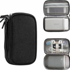 Beste Verkoop ๐ Opline Telefoon & Smartphone Travel Gadget Organizer Bag Draagbare Harde Schijven Digitale Kabeltas Elektronica Accessoires Kabel Oplader Opbergtas Tas - Zwart ๐ฅ