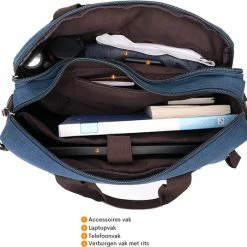 Flash-uitverkoop 🤩 Jeusin® Multifunctionele Comfortabele Laptoptas 3-in-1 Rugtas - Schoudertas - Voor 17,3-inch Laptop Formaat - Blauw ⭐ -Tassen-Dames Winkel 550x535 11