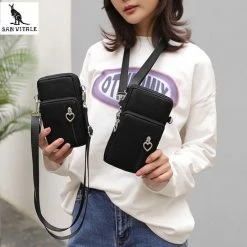 Kopen 👍 San Vitale® - Casual Telefoon Tas - Schoudertasje - Telefoontasje - Heuptas - Wandel/Sport/Mobiele Telefoon/Smartphone - Donker Blauw ⭐ -Tassen-Dames Winkel 550x535 7