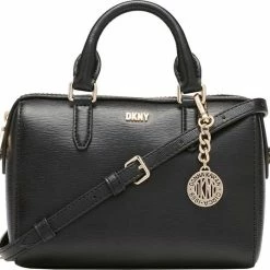 Kopen ✨ DKNY Bryant Dames Handtas - Zwart/Goud 😀