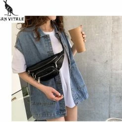 Flash-uitverkoop 🔔 San Vitale® - Heuptas - Schoudertas - Fanny Pack Met Riem/schouderband - Vegan Leer - Zwart ❤️ -Tassen-Dames Winkel 550x536 1