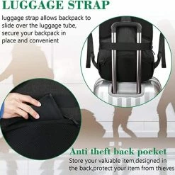 Begroting 🥰 Philippe Sail PS Rugzak 36 Liter Met USB Oplaadpoort, Veel Vakken, Geschikt Voor Laptop, Als Schooltas, Waterbestendig, Voor Dames En Heren,handig En Mooi In De Kleur Zwart 💯 -Tassen-Dames Winkel 550x537 14