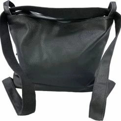 Goedkoop 🎁 Flores Lederwaren Zwarte Schoudertas Te Dragen Als Rugzak 🎁 -Tassen-Dames Winkel 550x538