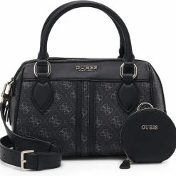 Beste recensies van 🎉 Guess Medium Schoudertas / Crossbody Tas Dames - Leer - Noelle - All-over Logoprint - Zwart 🧨 -Tassen-Dames Winkel 550x538 3