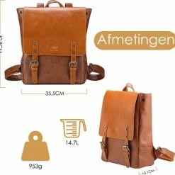 Groothandel 🥰 Behave Rugzak - Rugtas - 🎒 Backpack - Laptoptas - Schooltas - 15 L - 15 Inch Laptop Tas - Bruin 🥰 -Tassen-Dames Winkel 550x538 7