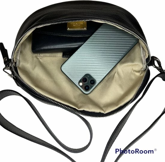 Nieuw ✨ Merkloos Dames Lederen Heuptas Schoudertas Leer Tas/Made In Italië Zwart ⌛ 5 Nieuw ✨ Merkloos Dames Lederen Heuptas Schoudertas Leer Tas/Made In Italië Zwart ⌛ - Afbeelding 3