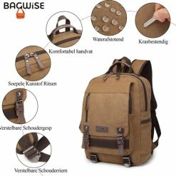 Aanbiedingen π€© Bagwise® - Rugzak - Rugtas - Schooltas - Canvas -25 L - Vintage - 15" Inch Laptopvak -1270 Camel Bruin π 13 Aanbiedingen π€© Bagwise® - Rugzak - Rugtas - Schooltas - Canvas -25 L - Vintage - 15" Inch Laptopvak -1270 Camel Bruin π -Tassen-Dames Winkel 550x541 1