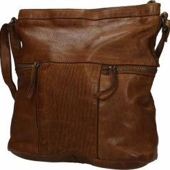 Top 10 🔥 Bear Design Medium Schoudertas / Crossbody Tas Dames - Leer - Cow Lavato - Cognac 😉 -Tassen-Dames Winkel 550x543 1